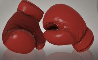The heavy killing gloves of boxing