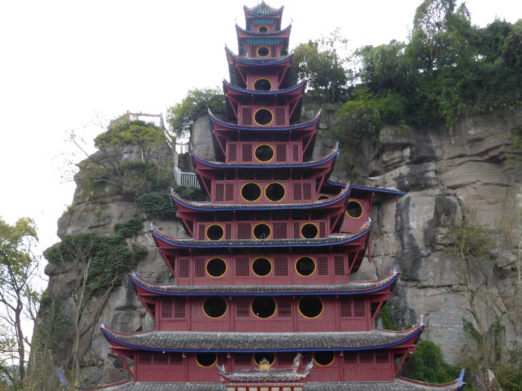 Shi Bao Zhai Pagoda Yangtze River Chongqing China