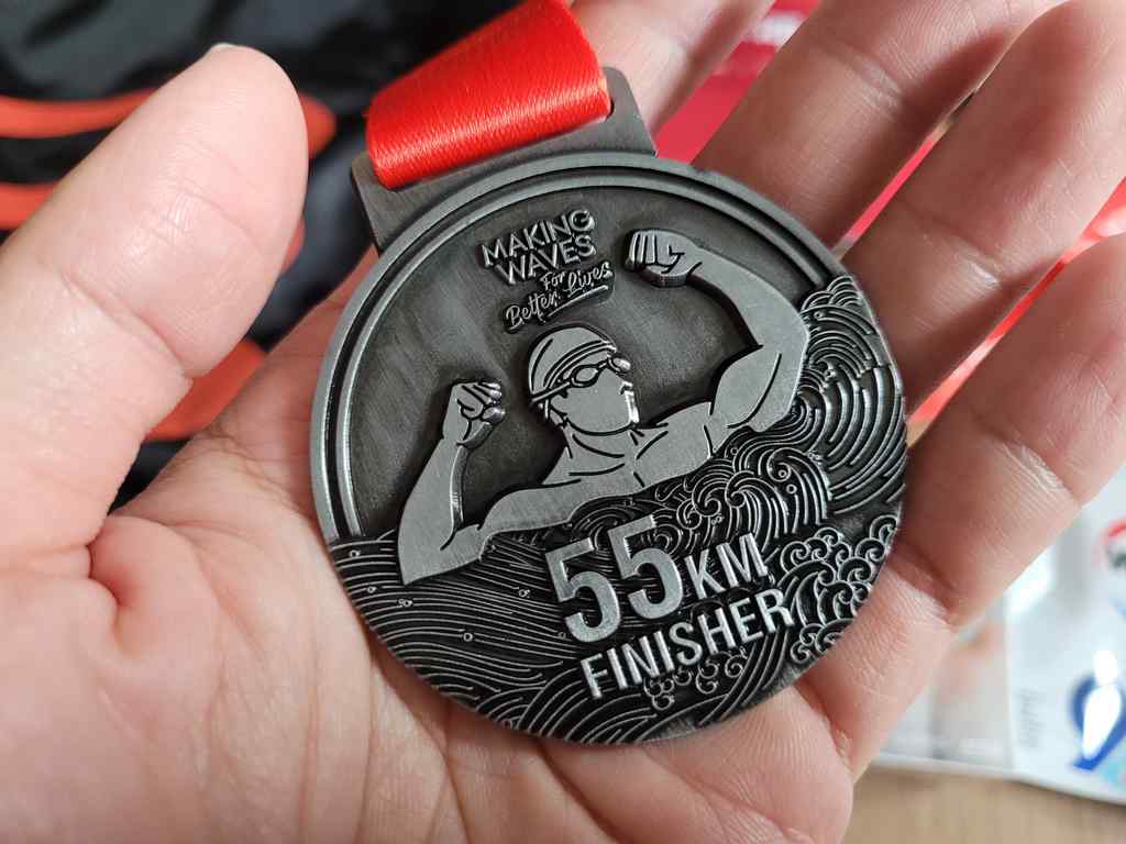 SAFRA Swim for Hope 2024 55km Finisher Medal